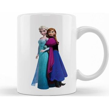 Baskı Dükkanı KB8431 Elsa Kristoff Rapunzel Anna Frozen Porselen Kupa Bardak