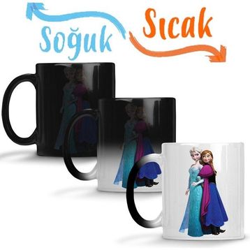 Baskı Dükkanı KB8431 Elsa Kristoff Rapunzel Anna Frozen Porselen Kupa Bardak