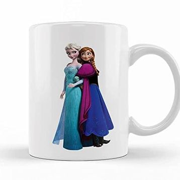 Baskı Dükkanı KB8431 Elsa Kristoff Rapunzel Anna Frozen Porselen Kupa Bardak