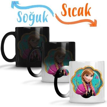 Baskı Dükkanı KB8447 Disney Frozen Anna Porselen Kupa Bardak