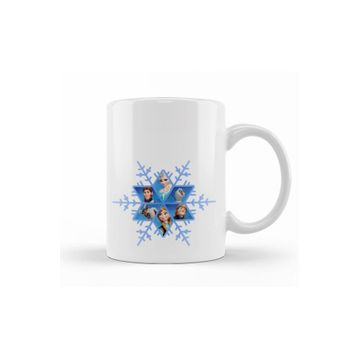 Baskı Dükkanı KB8718 Porselen Beyaz Anna Frozen Fever Elsa Frozen Kupa Bardak