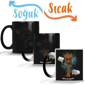 Baskı Dükkanı KB8729 Baby Groot Plant A Tree Porselen Kupa Bardak