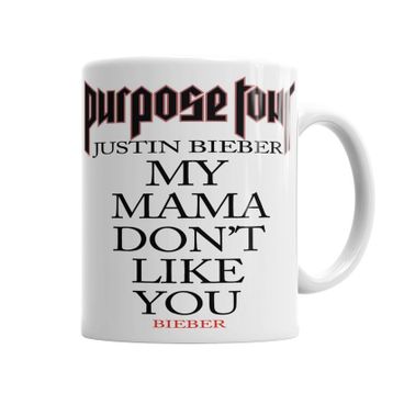 Baskı Dükkanı KB901 Purpose World Tour Justin Bieber Porselen Kupa Bardak