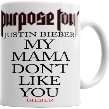Baskı Dükkanı KB901 Purpose World Tour Justin Bieber Porselen Kupa Bardak