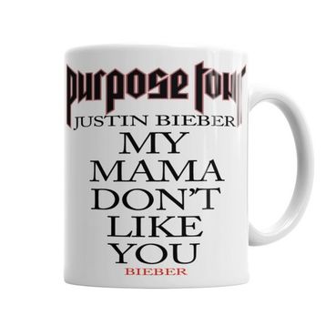 Baskı Dükkanı KB901 Purpose World Tour Justin Bieber Porselen Kupa Bardak