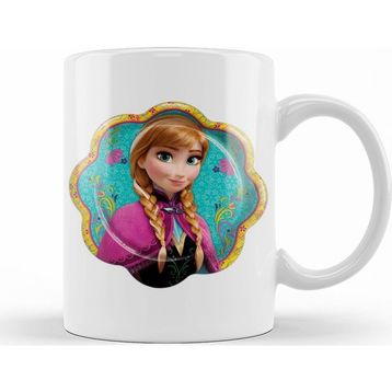 Baskı Dükkanı KB9245 Disney Frozen Anna Porselen Kupa Bardak