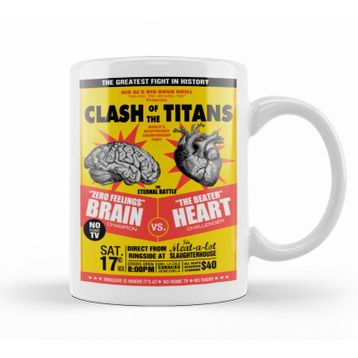 Baskı Dükkanı KB9275 Fight Clash Of Thetitans Porselen Kupa Bardak