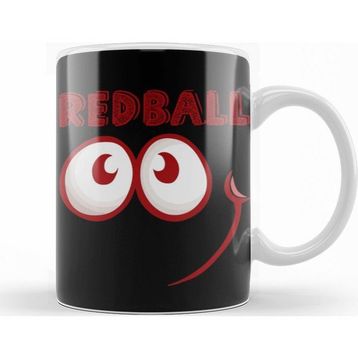Baskı Dükkanı KB9703 Red Ball 4 Smile Long Sleeve Porselen Kupa Bardak