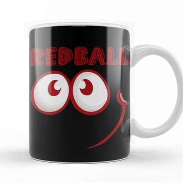 Baskı Dükkanı KB9703 Red Ball 4 Smile Long Sleeve Porselen Kupa Bardak