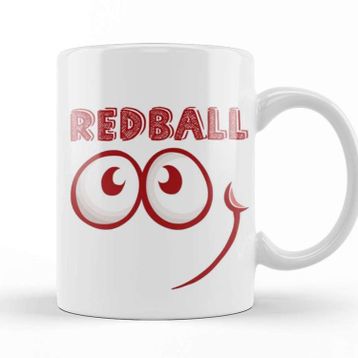 Baskı Dükkanı KB9703 Red Ball 4 Smile Long Sleeve Porselen Kupa Bardak