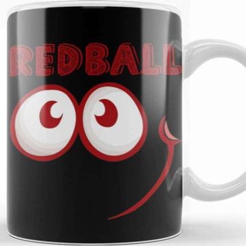 Baskı Dükkanı KB9703 Red Ball 4 Smile Long Sleeve Porselen Kupa Bardak