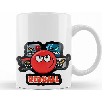 Baskı Dükkanı KB9706 Red Ball 4 The Crew Adesivo Porselen Kupa Bardak