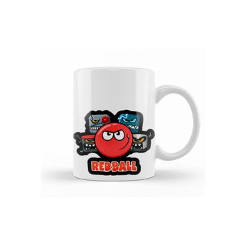 Baskı Dükkanı KB9706 Red Ball 4 The Crew Adesivo Porselen Kupa Bardak