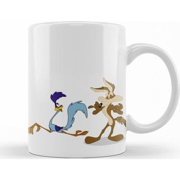 Baskı Dükkanı KB9722 Road Runner Ve Coyote Porselen Kupa Bardak