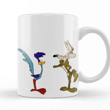 Baskı Dükkanı KB9722 Road Runner Ve Coyote Porselen Kupa Bardak