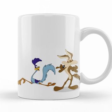 Baskı Dükkanı KB9723 Road Runner Ve Coyote Porselen Kupa Bardak