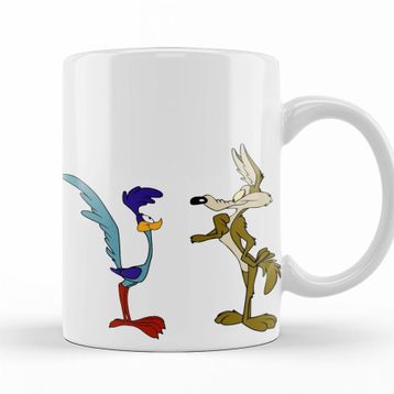 Baskı Dükkanı KB9723 Road Runner Ve Coyote Porselen Kupa Bardak