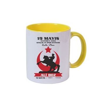 Baskı Dükkanı KB9888 19 Mayıs Atatürk Porselen Kupa Bardak