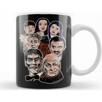 Baskı Dükkanı KB9899 Addams Family Forever Porselen Kupa Bardak