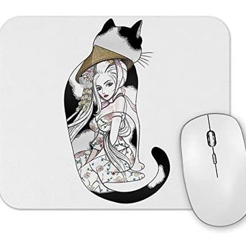Baskı Dükkanı Kedi Geisha Cat Mouse Pad