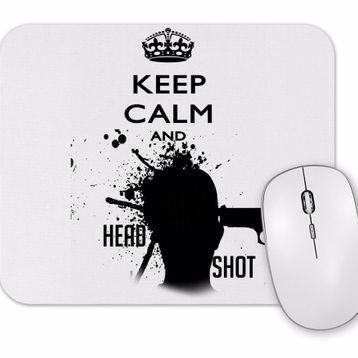 Baskı Dükkanı Keep Calm And Head Shot Mouse Pad