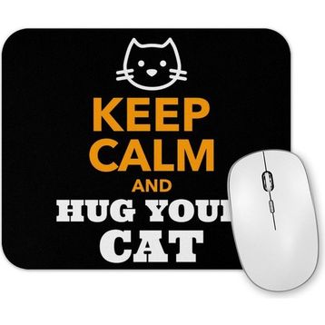 Baskı Dükkanı Keep Calm And Hug Your Cat Mouse Pad