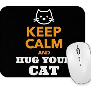 Baskı Dükkanı Keep Calm And Hug Your Cat Mouse Pad
