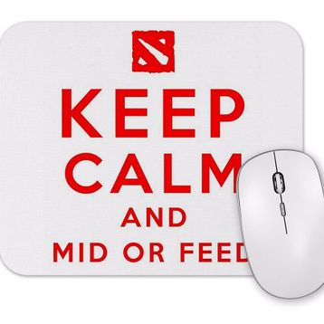 Baskı Dükkanı Keep Calm And Mid Or Feed Mouse Pad