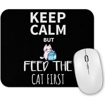 Baskı Dükkanı Keep Calm Feed Cat Mouse Pad