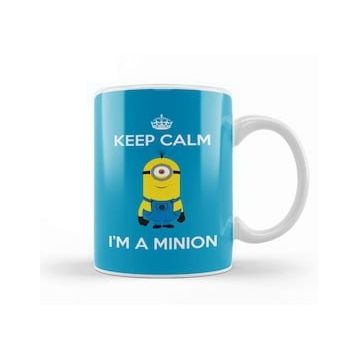 Baskı Dükkanı Keep Calm I am a Minion Stuart Kupa