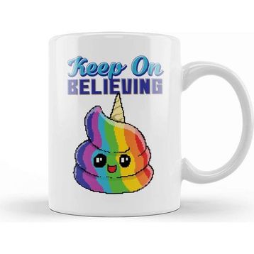 Baskı Dükkanı Keep on Believing Unicorn Ice Cream Kupa