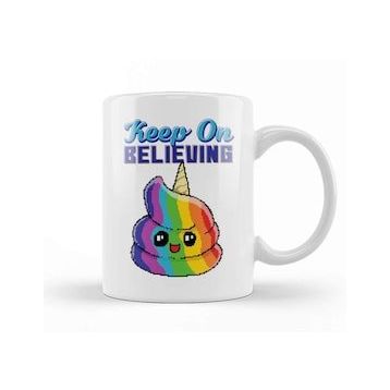 Baskı Dükkanı Keep on Believing Unicorn Ice Cream Kupa