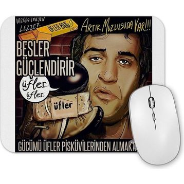 Baskı Dükkanı Kemal Sunal 100 Numaralı Adam Üfler Bisküvileri Mouse Pad