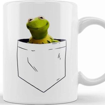Baskı Dükkanı Kermit Breastpocket Kupa