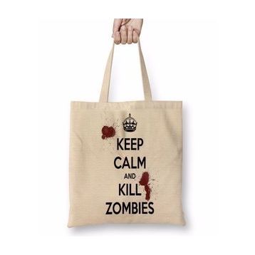 Baskı Dükkanı Kill Zombies Twd Bez Çanta
