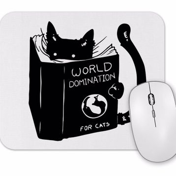Baskı Dükkanı Kitap Okuyan Kedi Cats Mouse Pad