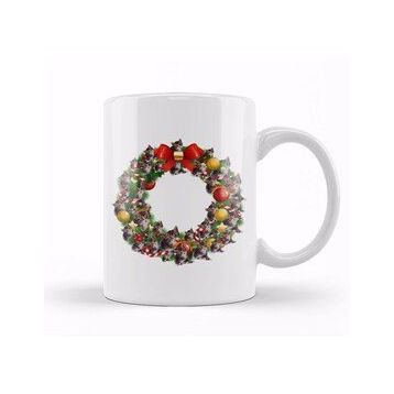 Baskı Dükkanı Kittens Multiface Christmas Wreath Kupa