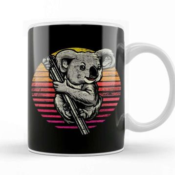 Baskı Dükkanı Koala Bear Retro Cute Koala Kupa