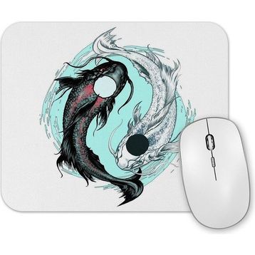 Baskı Dükkanı Koi Balığı Yin ve Yang Mouse Pad