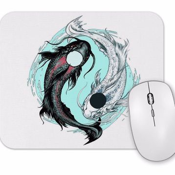 Baskı Dükkanı Koi Balığı Yin ve Yang Mouse Pad