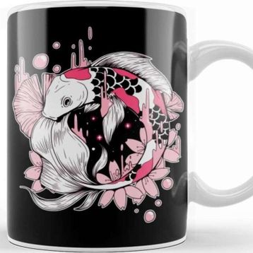 Baskı Dükkanı Koi Fish in Space Kupa
