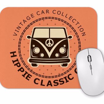 Baskı Dükkanı Kombi Hippie Mouse Pad