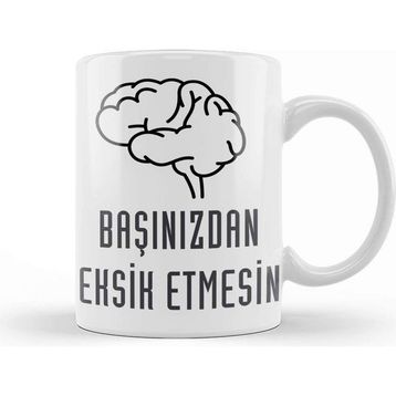 Baskı Dükkanı Komik Söz Başınızdan Eksik Etmesin Kupa