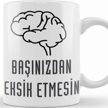 Baskı Dükkanı Komik Söz Başınızdan Eksik Etmesin Kupa
