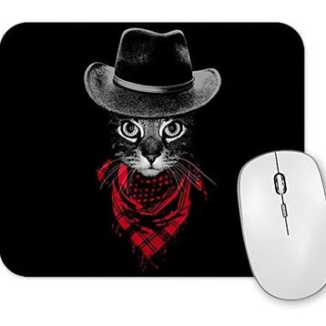 Baskı Dükkanı Kovboy Cat Kedi Mouse Pad