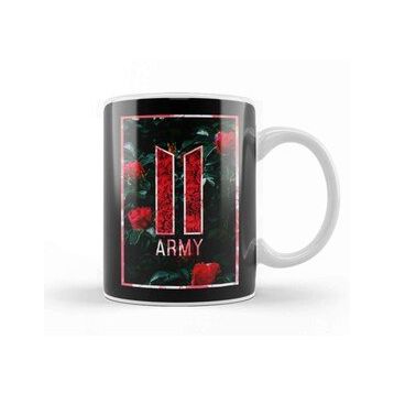 Baskı Dükkanı Kpop Army Kpop Red Roses Kupa