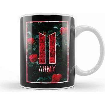Baskı Dükkanı Kpop Army Kpop Red Roses Kupa