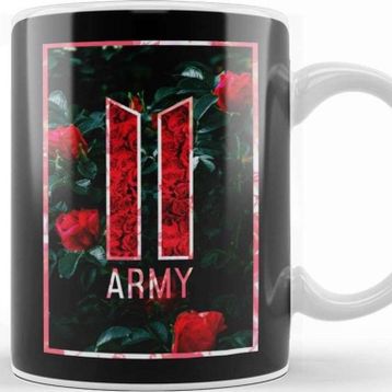 Baskı Dükkanı Kpop Army Kpop Red Roses Kupa