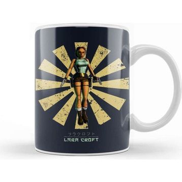 Baskı Dükkanı Lara Croft Retro Japanese Kupa