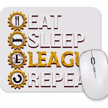 Baskı Dükkanı League of Legends Eat Sleep League Repeat Funny Gifts Mouse Pad